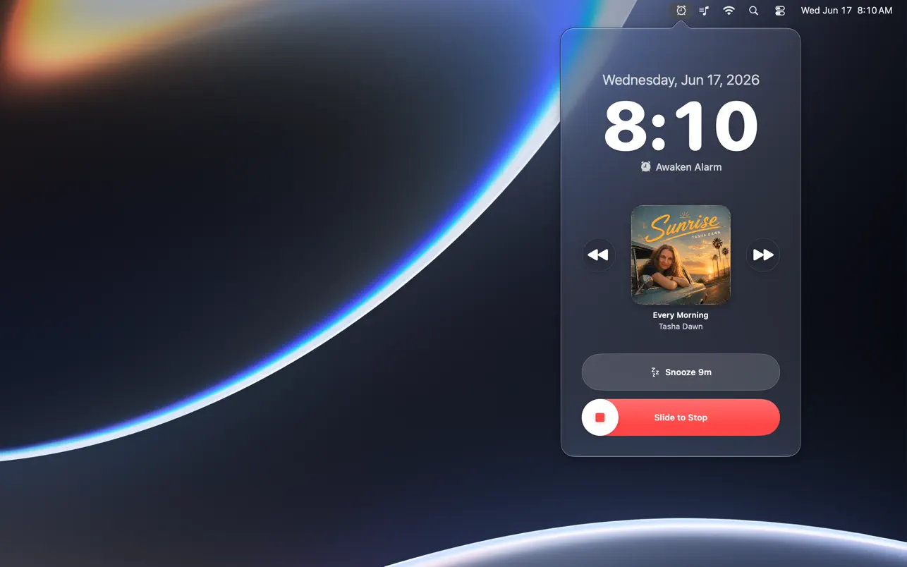 Awaken v7.0.1 Mac菜单栏闹钟、定时器和时钟破解版