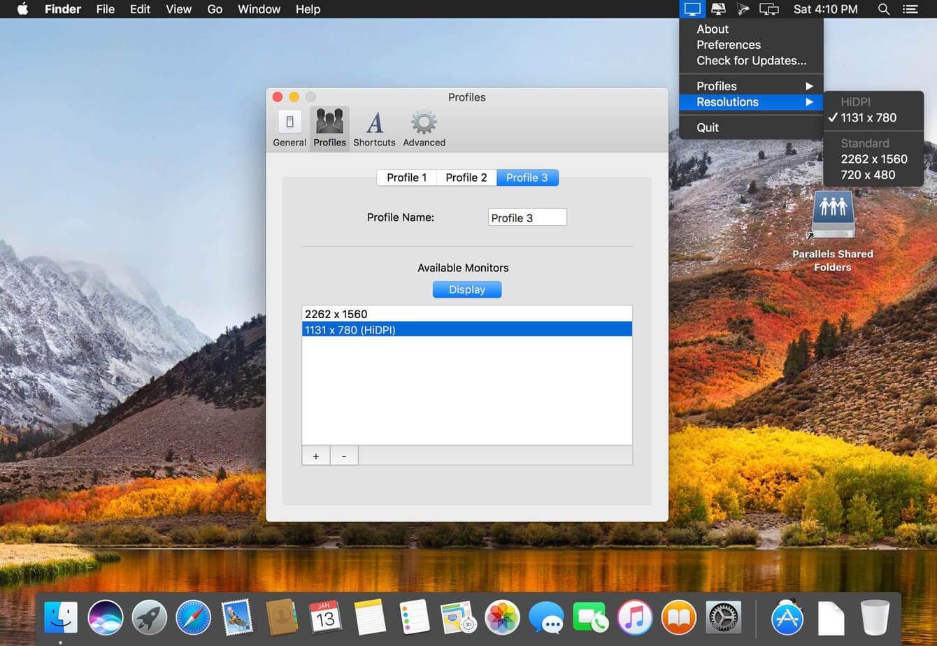 QuickRes v4.9 Mac屏幕分辨率快速调节工具