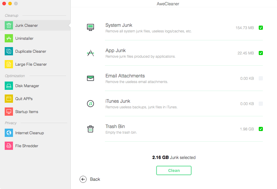 AweCleaner Professional v5.5 Mac系统垃圾清理工具破解版