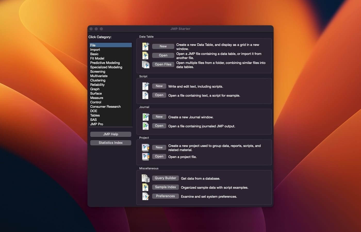 JMP Pro v17.0.0 Mac统计发现工具破解版