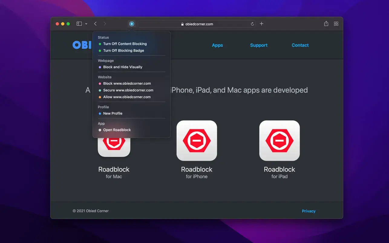 Roadblock v1.9 Mac Safari浏览器广告拦截破解版