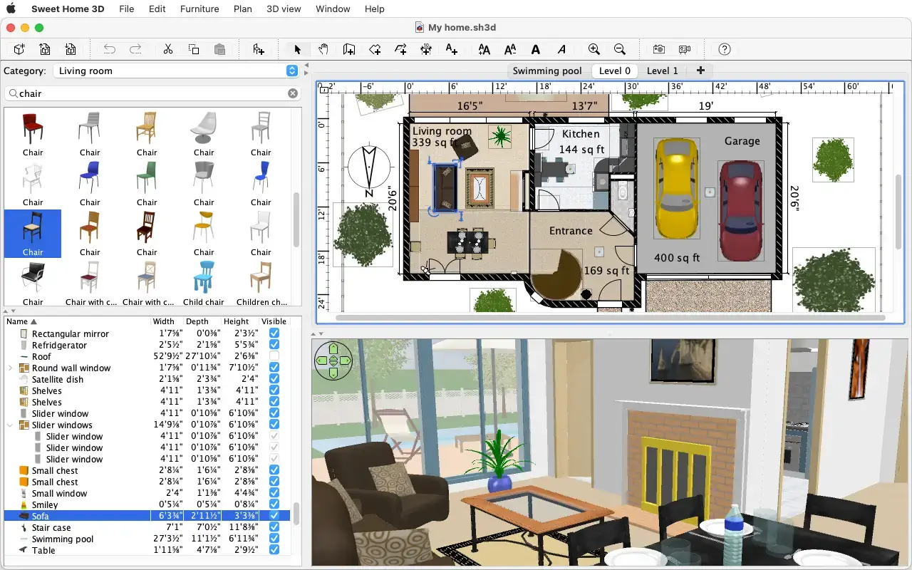 Sweet Home 3D v7.5.7 Mac 3D室内设计软件破解版