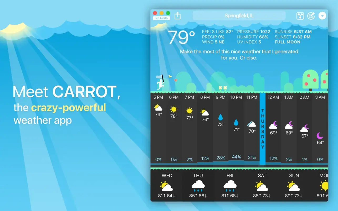 CARROT Weather v4.15.16 Mac天气预报软件破解版