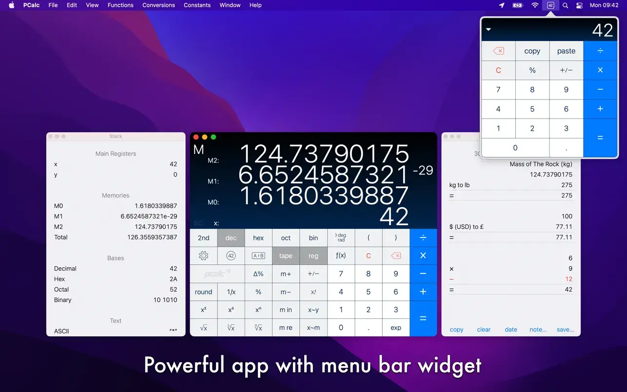 PCalc v4.10.8 Mac科学计算器破解版