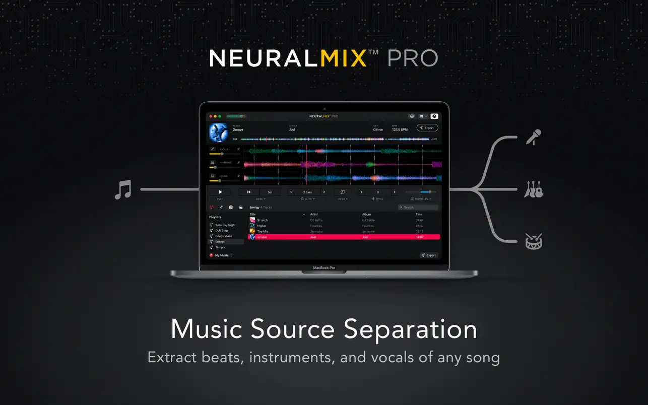 Algoriddim Neural Mix Pro v2.0.2 Mac实时音源分离工具破解版