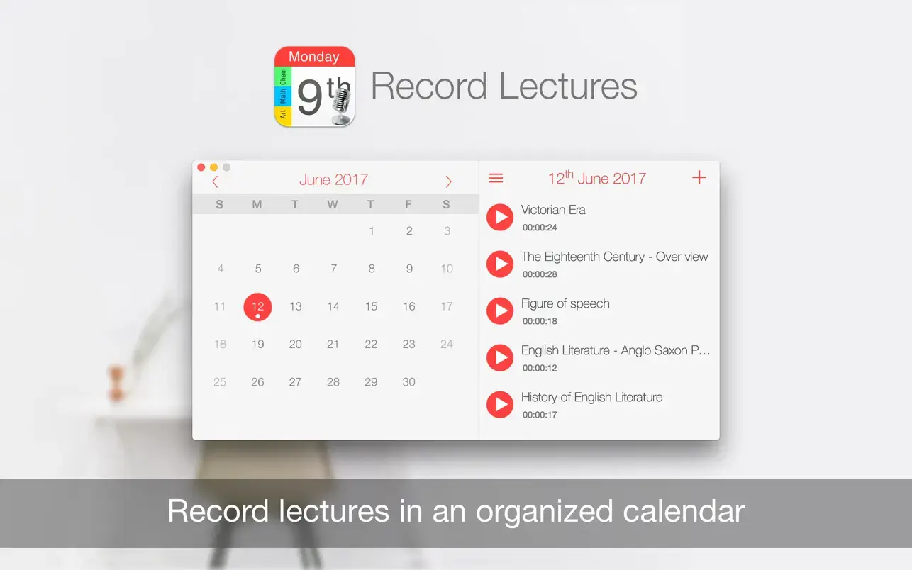 Record Lectures v3.2 Mac日历录音软件破解版