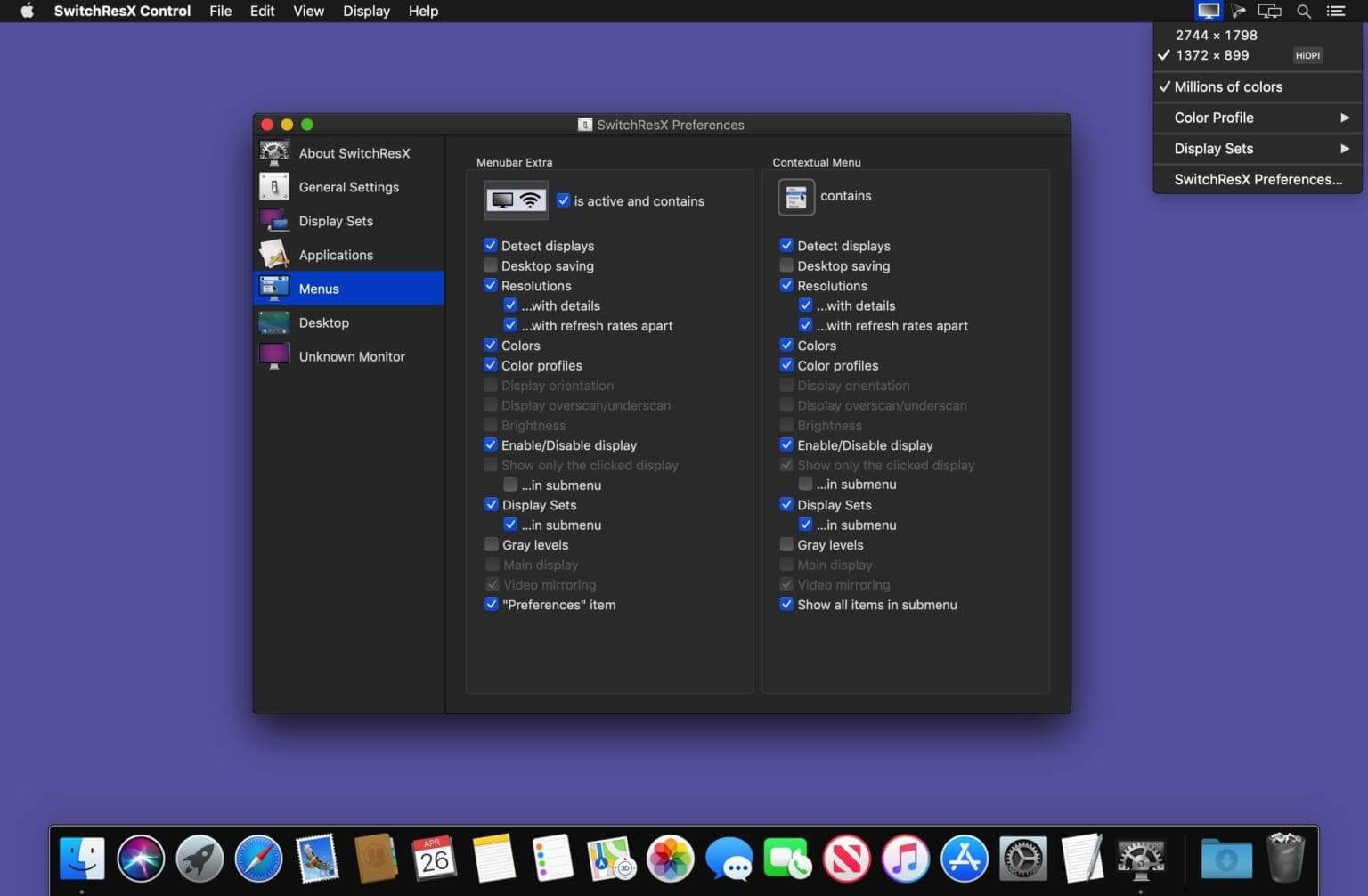 SwitchResX v4.14.1 Mac屏幕分辨率修改工具
