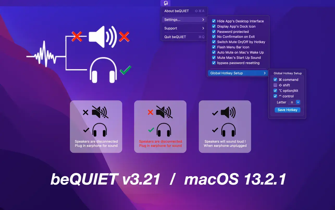 beQUIET Pro v3.60 Mac扬声器静音工具破解版