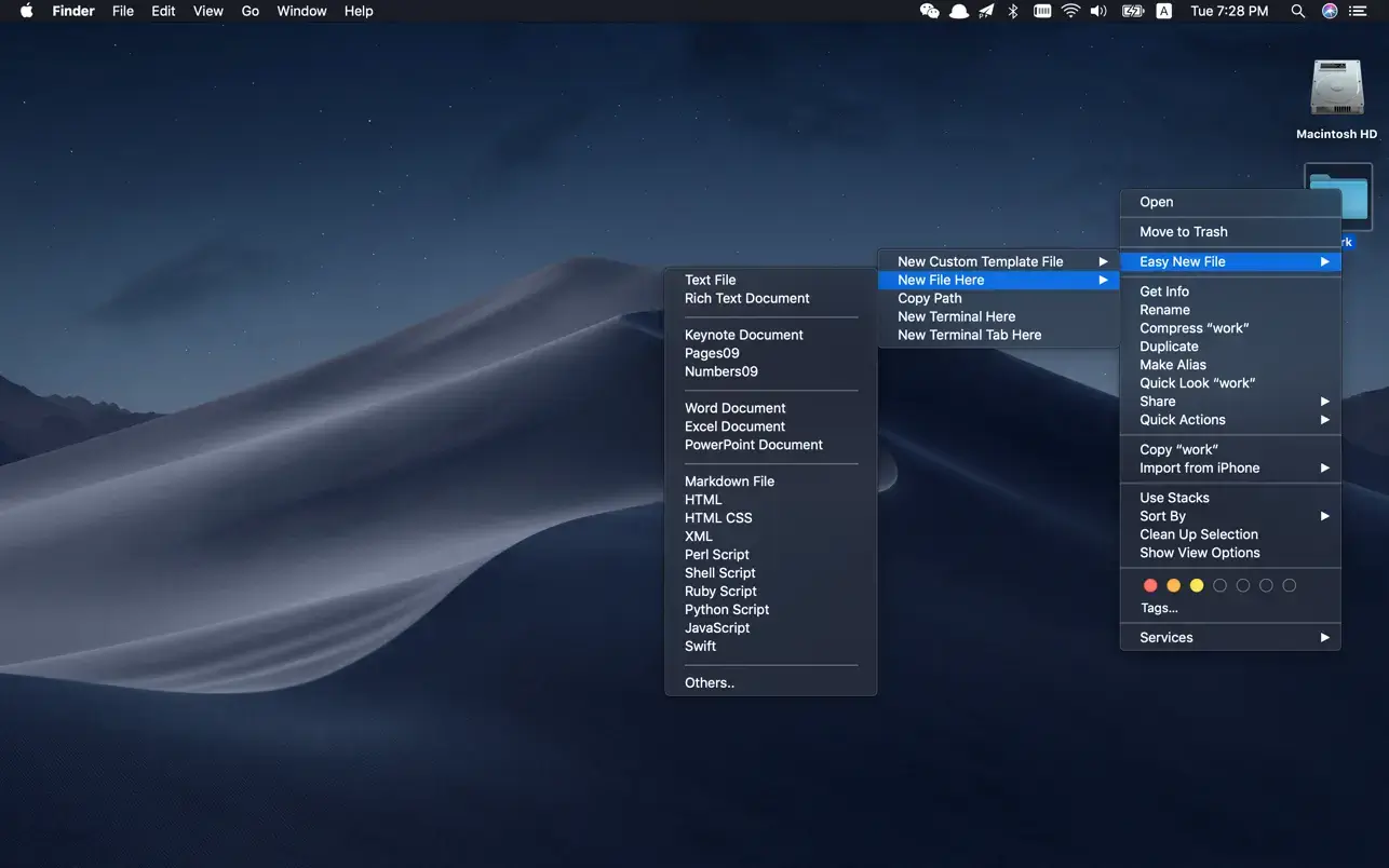 Easy New File v5.8 Mac右键增强工具破解版