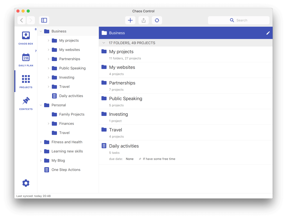 Chaos Control Premium v1.16.3 Mac GTD任务管理破解版