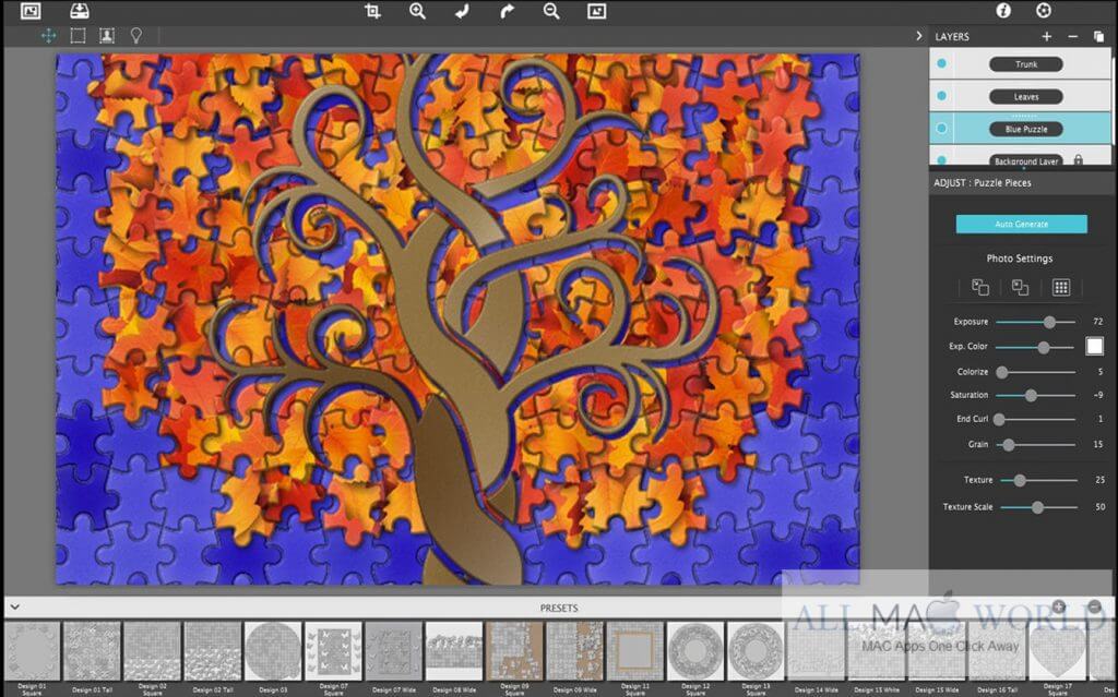 JixiPix PuzziPix Pro v1.0.23 Mac图片拼图工具