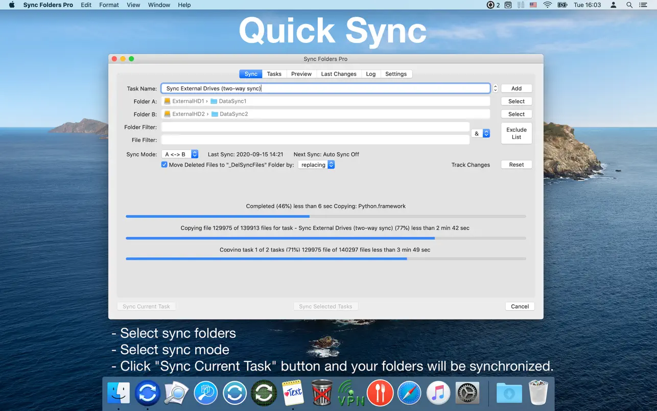 Sync Folders Pro v4.6.7 Mac文件夹同步工具破解版