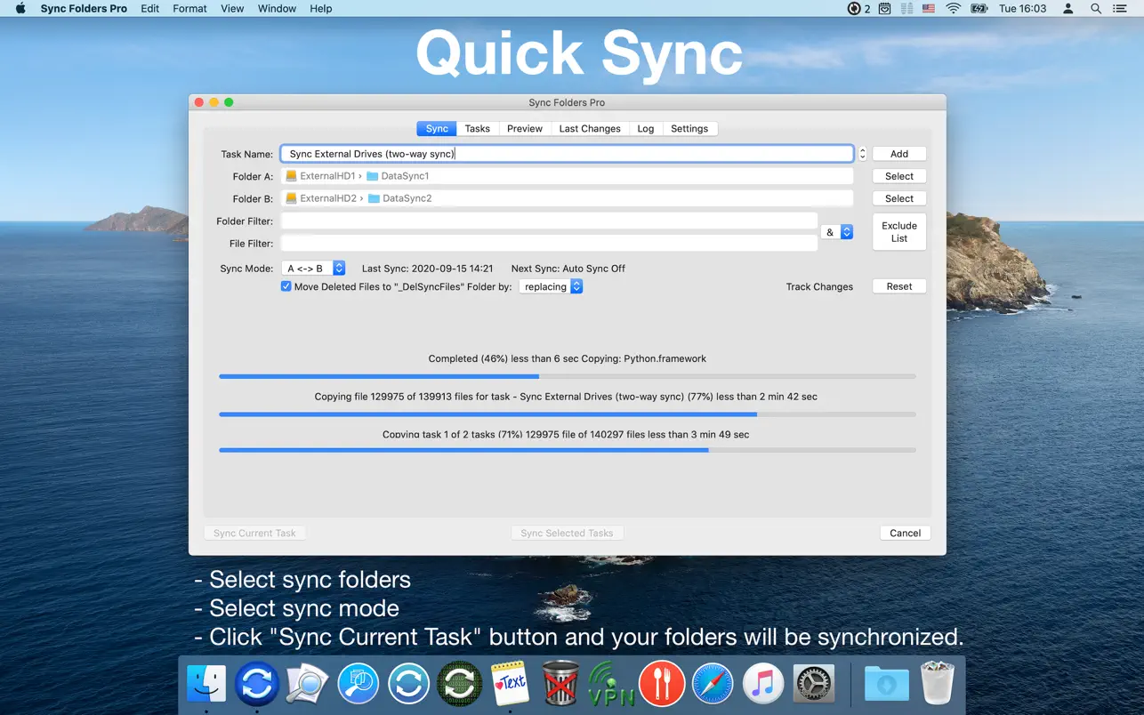 Sync Folders Pro v4.7.6 Mac文件夹同步工具破解版