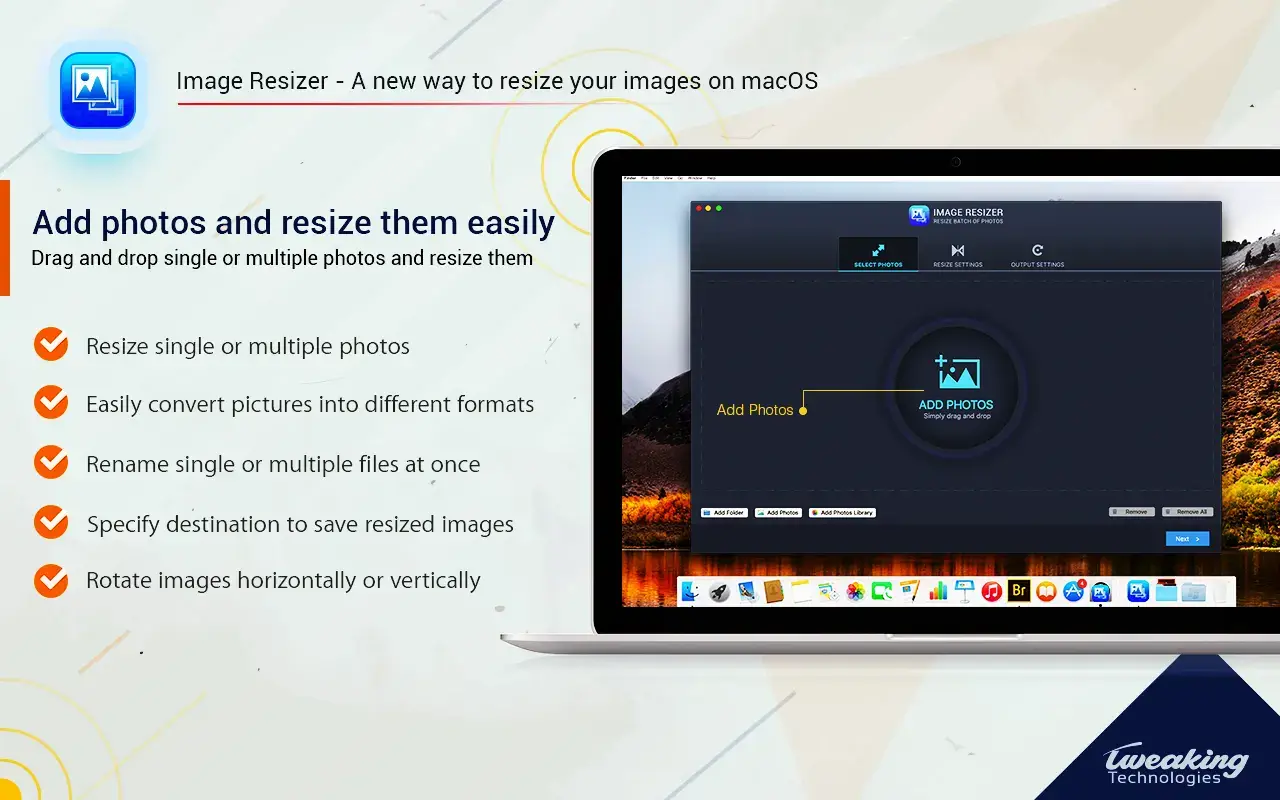 Image Resizer - Resize Photos v4.1 Mac图像大小批量调整工具破解版