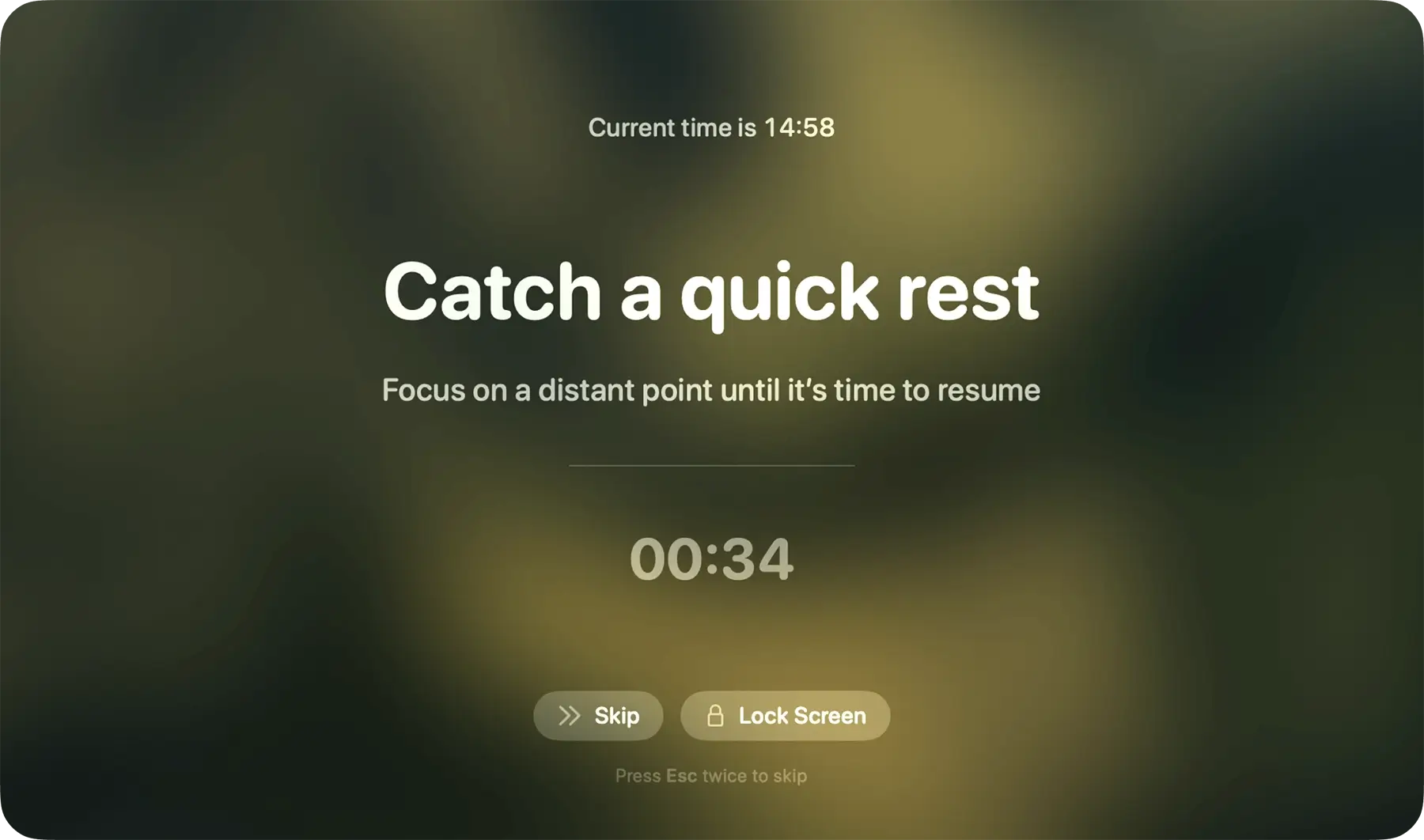 LookAway v1.10.2 Mac智能休息提醒应用程序破解版
