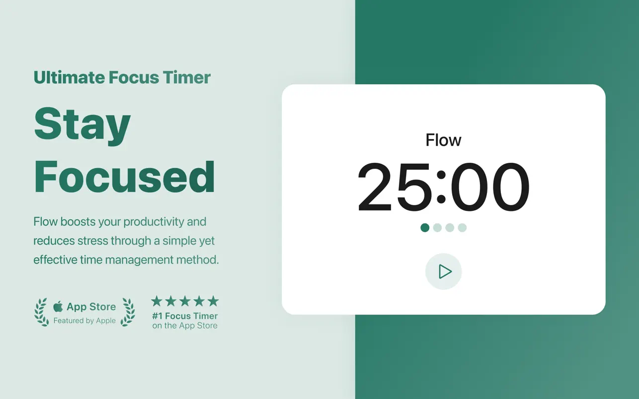 Flow - Focus & Pomodoro Timer v4.1.1 Mac简洁而强大的应用程序