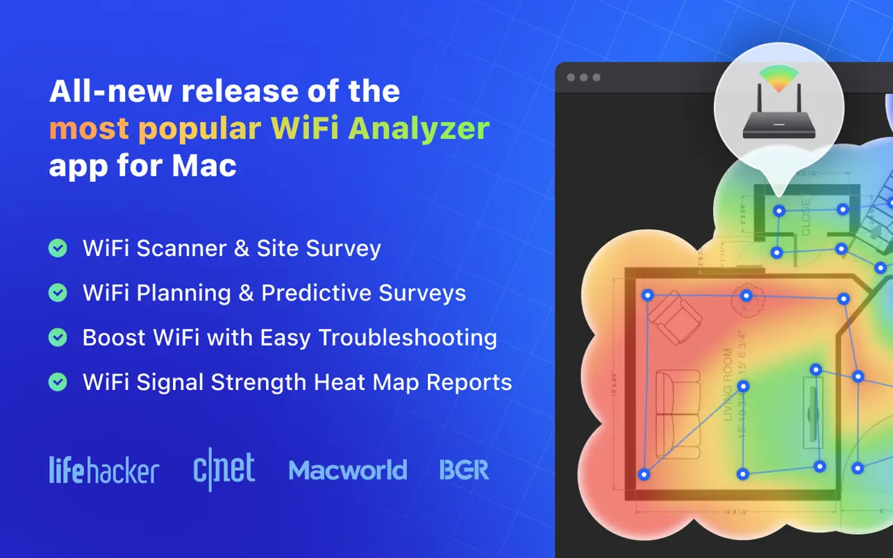 NetSpot: WiFi Analyzer v4.0.4502 Mac网络分析工具