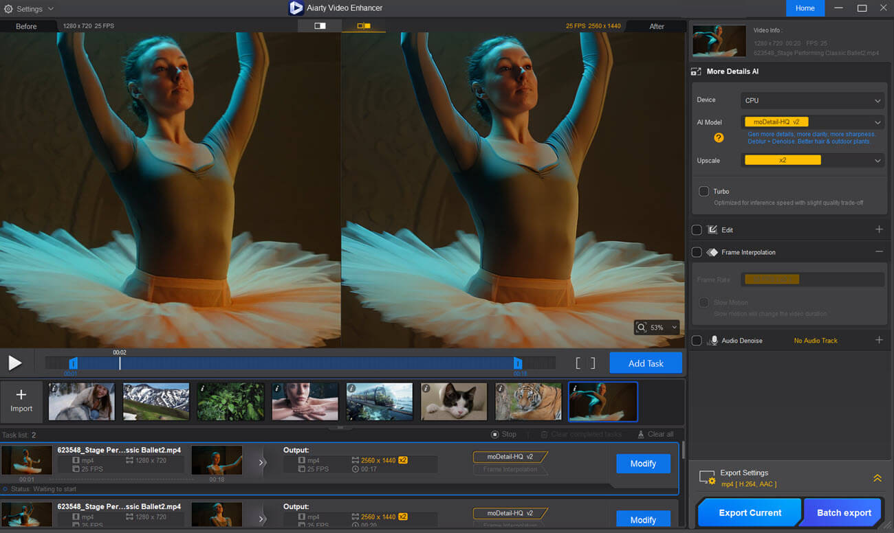 Aiarty Video Enhancer v2.0(20250623) Mac AI视频增强工具破解版
