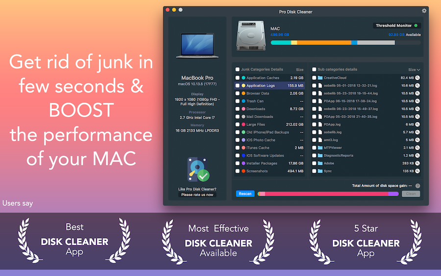 Disk Clean v2.0 Mac磁盘清理工具破解版