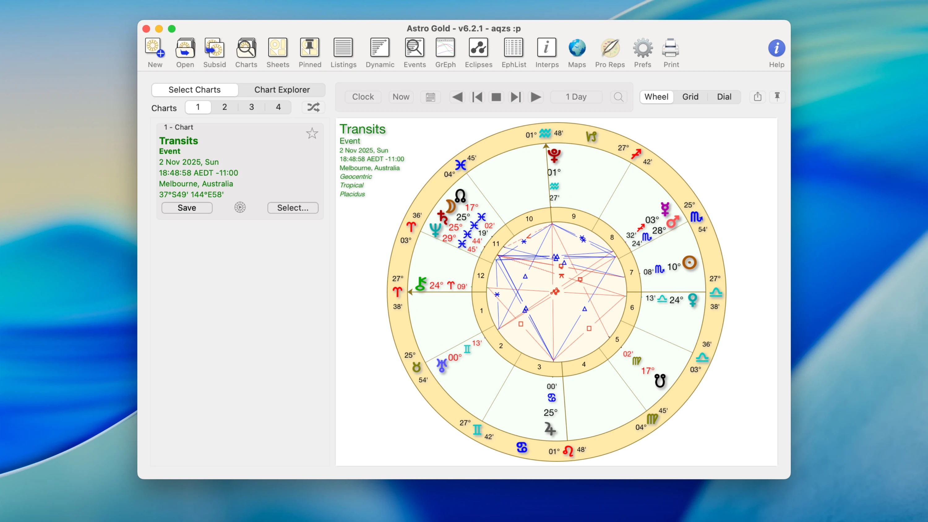 Astro Gold v6.2.1 Mac专业级占星软件破解版