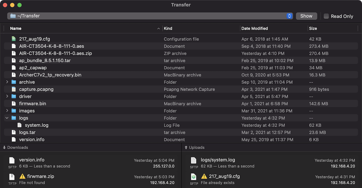 Transfer v2.2.7 Mac FTP和SFTP服务器破解版