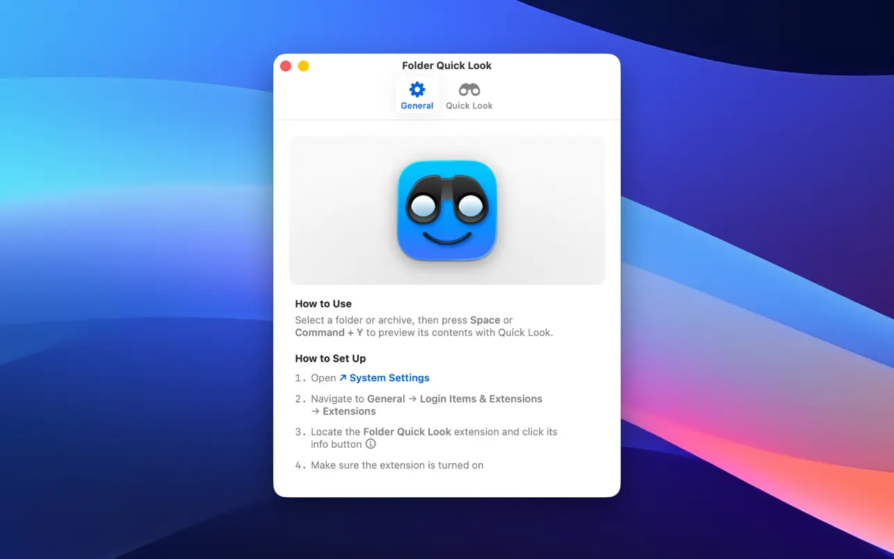 Folder Quick Look v1.3 Mac Finder快速预览文件夹和压缩包破解版