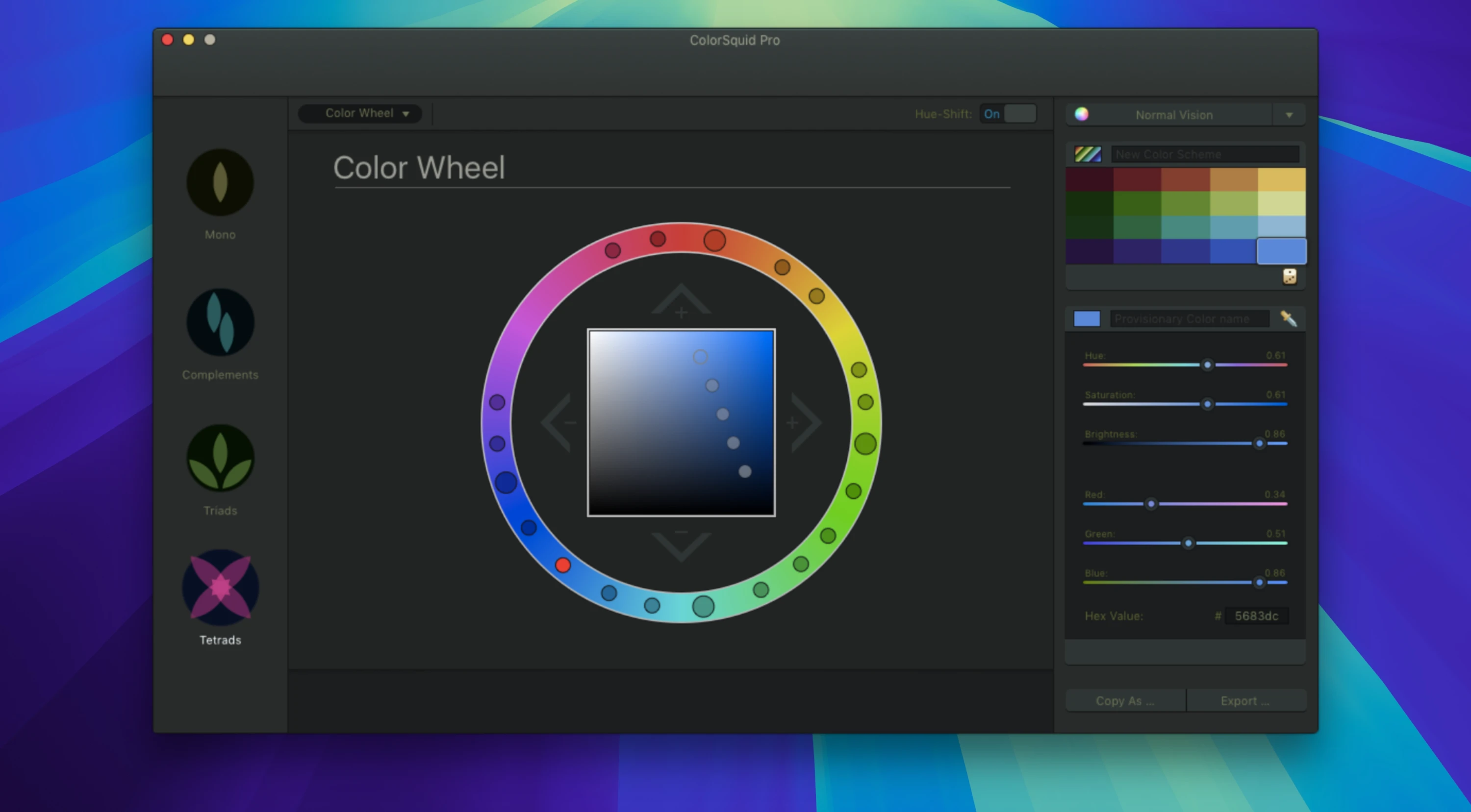 ColorSquid v1.2.2 Mac调色板配色设计工具破解版