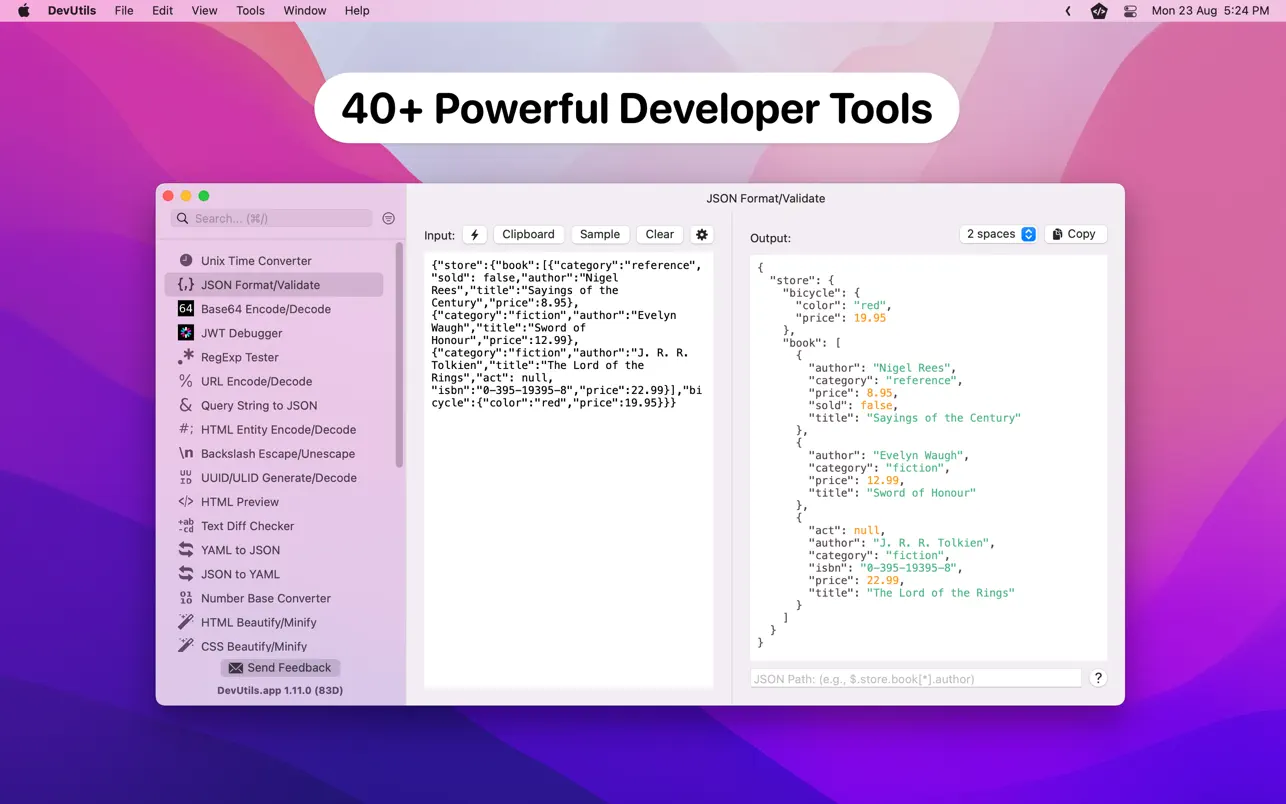 DevUtils v1.17.0 Mac开发者工具箱破解版
