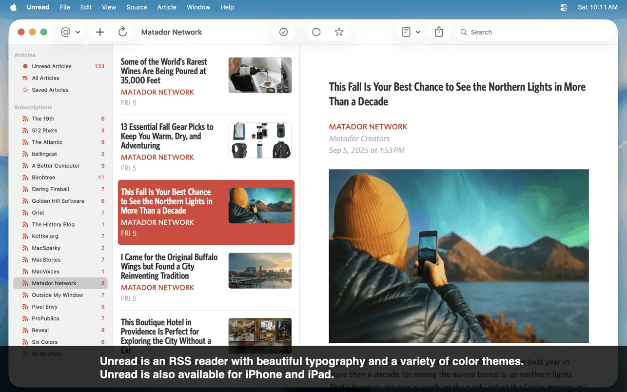 Unread v4.9.11 Mac RSS阅读器