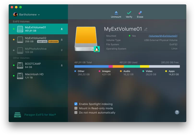 Paragon extFS v11.3.30 Mac硬盘驱动管理工具